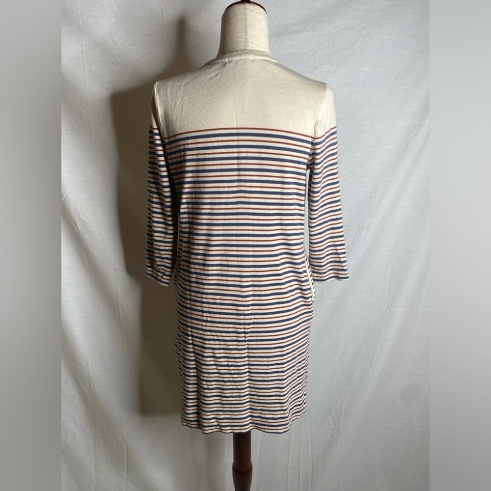 Marine Layer April Dress medium 3/4 long sleeve nautical patriotic knee length - Picture 5 of 8